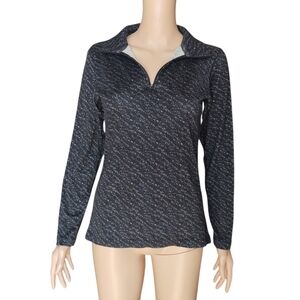 WOOLX jacket women's medium M quarter zip 100% merino wool heathered jacket gray